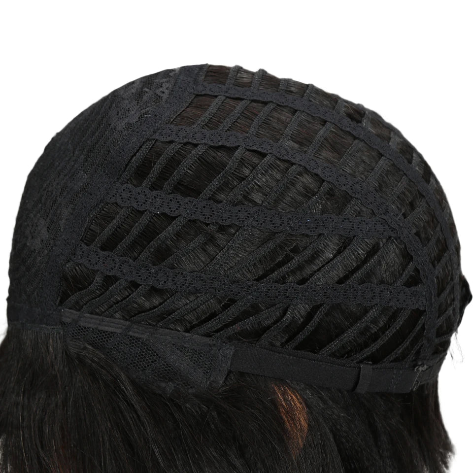 Mini human hair bob wig without glue (Brazilian wig - human hair)