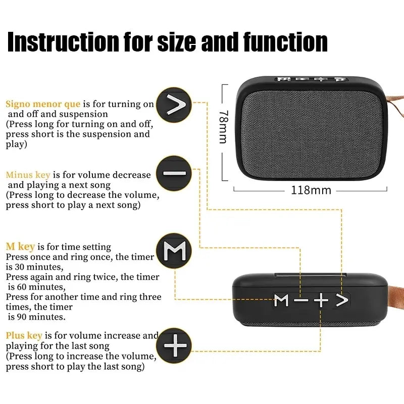 Tragbare Lautsprecher für den Außenbereich, Bluetooth 5.0, Mini-Oxford-Lautsprecher, kabellose Säule, 3D-Stereo-Musik-Player, Surround-HiFi-Soundbox