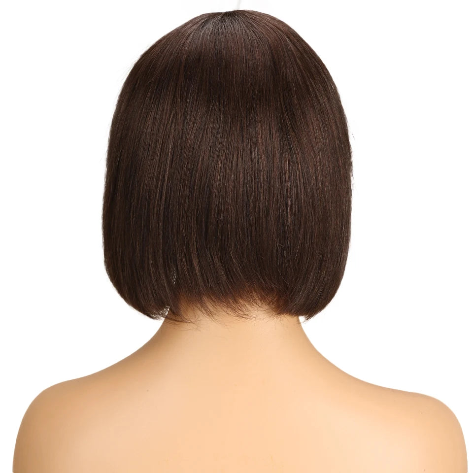 Mini human hair bob wig without glue (Brazilian wig - human hair)