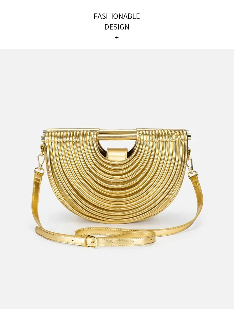 Fashionable Bamboo Fiber Woven Handbag Women's Clutch Bag Personalized High-End Sensation Soft Shell Bag Mobile Phone Pocket