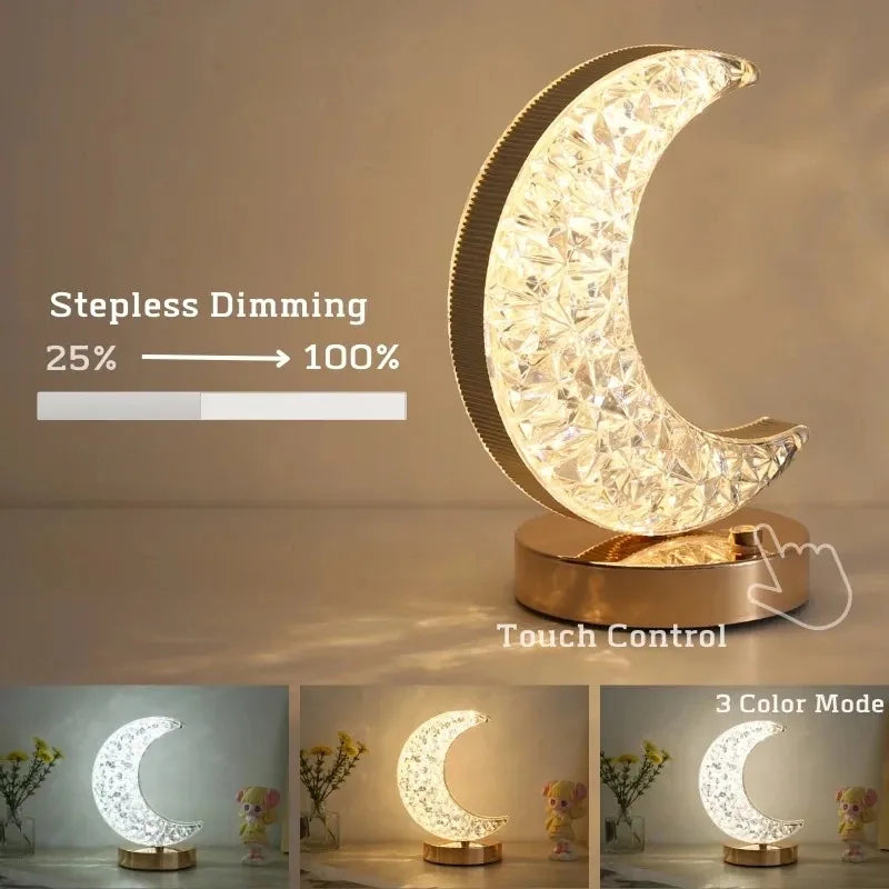 Lampe de table LED de chevet USB,