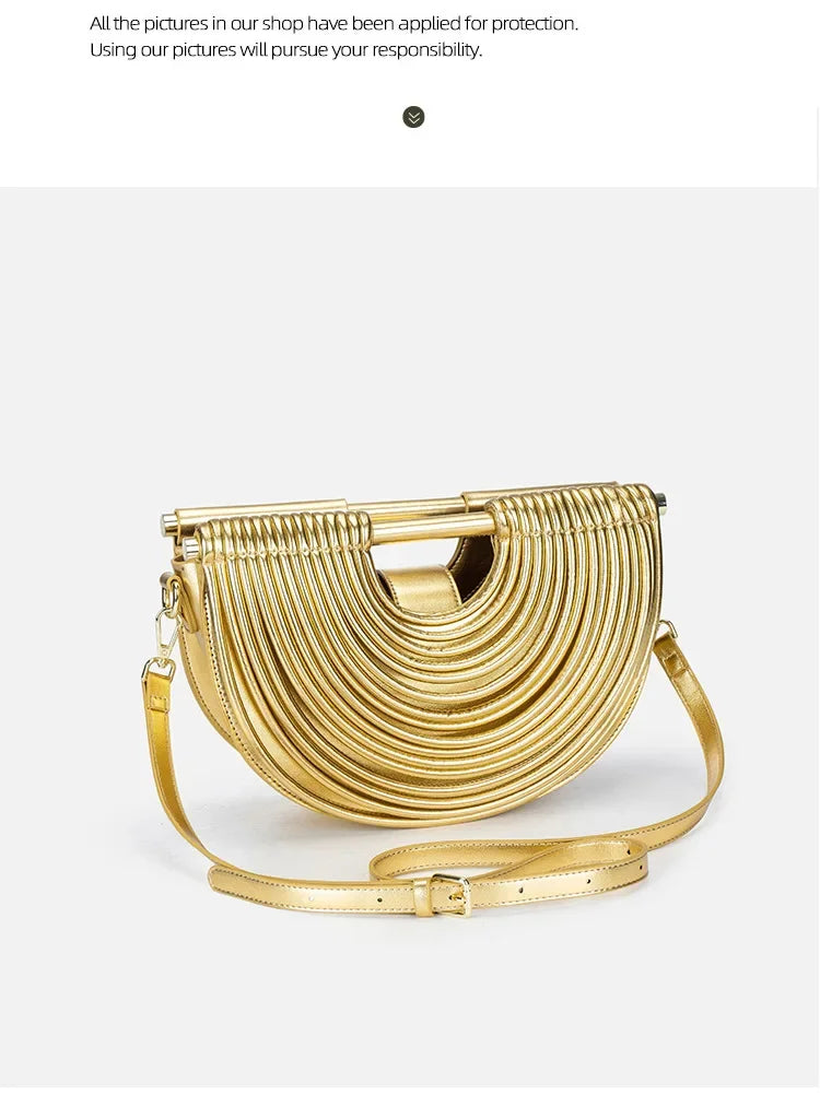 Fashionable Bamboo Fiber Woven Handbag Women's Clutch Bag Personalized High-End Sensation Soft Shell Bag Mobile Phone Pocket