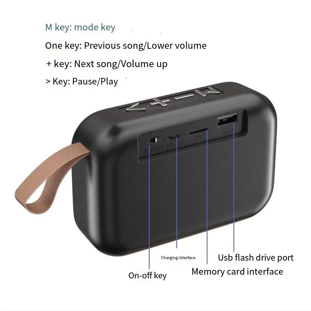 Tragbare Lautsprecher für den Außenbereich, Bluetooth 5.0, Mini-Oxford-Lautsprecher, kabellose Säule, 3D-Stereo-Musik-Player, Surround-HiFi-Soundbox