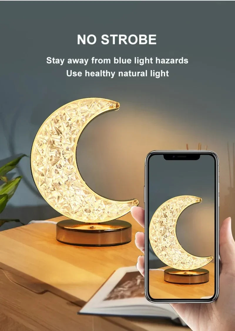 Lampe de table LED de chevet USB,