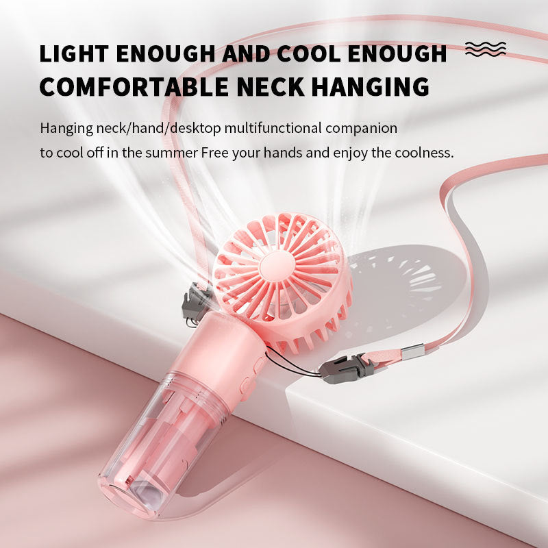 Portable Spray Fan 4 Vitesses – Brumisateur & Ventilateur Rechargeable USB