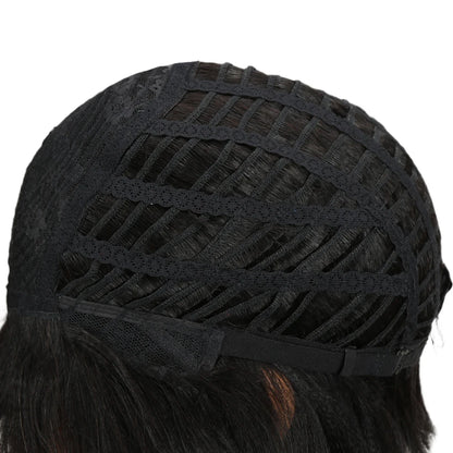 Mini human hair bob wig without glue (Brazilian wig - human hair)