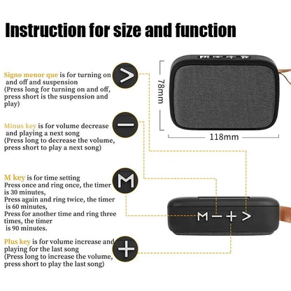 Tragbare Lautsprecher für den Außenbereich, Bluetooth 5.0, Mini-Oxford-Lautsprecher, kabellose Säule, 3D-Stereo-Musik-Player, Surround-HiFi-Soundbox