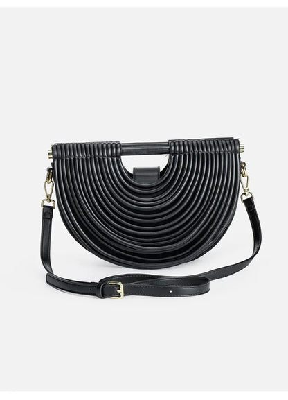 Fashionable Bamboo Fiber Woven Handbag Women's Clutch Bag Personalized High-End Sensation Soft Shell Bag Mobile Phone Pocket