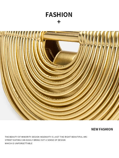 Fashionable Bamboo Fiber Woven Handbag Women's Clutch Bag Personalized High-End Sensation Soft Shell Bag Mobile Phone Pocket