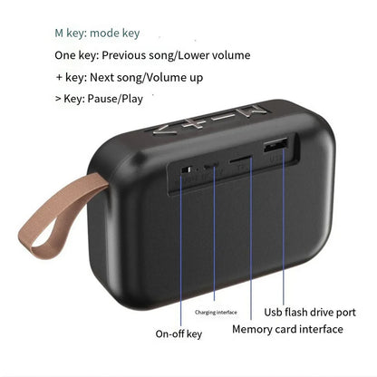 Tragbare Lautsprecher für den Außenbereich, Bluetooth 5.0, Mini-Oxford-Lautsprecher, kabellose Säule, 3D-Stereo-Musik-Player, Surround-HiFi-Soundbox