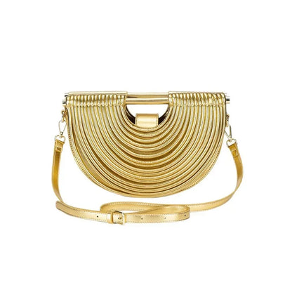 Fashionable Bamboo Fiber Woven Handbag Women's Clutch Bag Personalized High-End Sensation Soft Shell Bag Mobile Phone Pocket