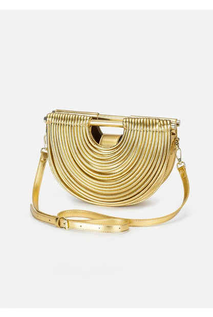 Fashionable Bamboo Fiber Woven Handbag Women's Clutch Bag Personalized High-End Sensation Soft Shell Bag Mobile Phone Pocket