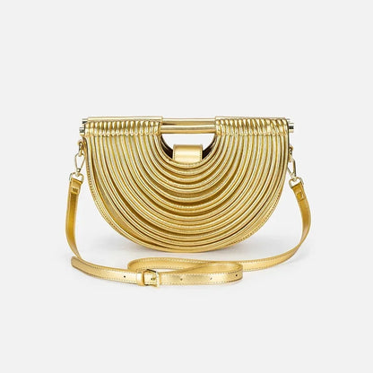 Fashionable Bamboo Fiber Woven Handbag Women's Clutch Bag Personalized High-End Sensation Soft Shell Bag Mobile Phone Pocket